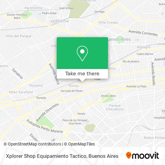 Mapa de Xplorer Shop Equipamiento Tactico