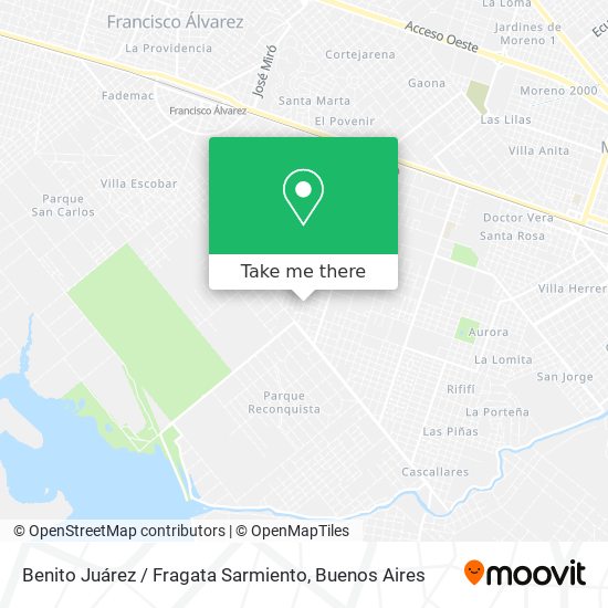 Mapa de Benito Juárez / Fragata Sarmiento
