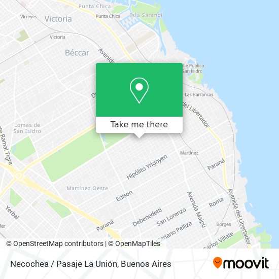Necochea / Pasaje La Unión map