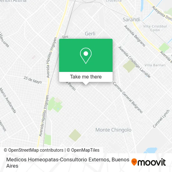 Mapa de Medicos Homeopatas-Consultorio Externos