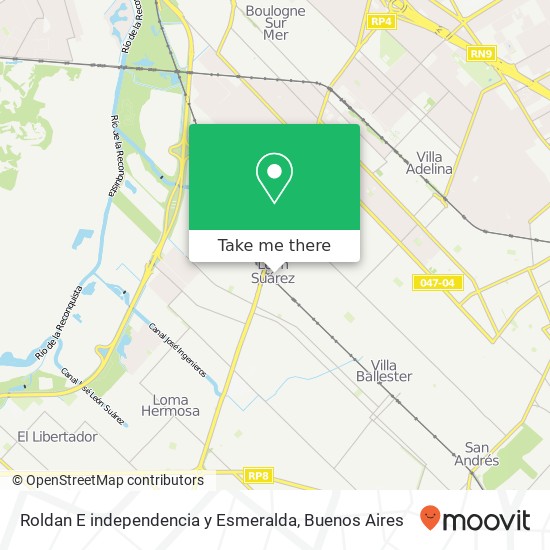 Roldan E independencia y Esmeralda map