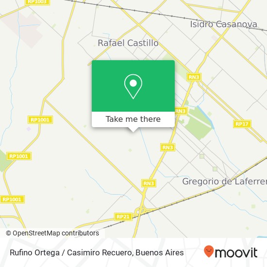 Mapa de Rufino Ortega / Casimiro Recuero