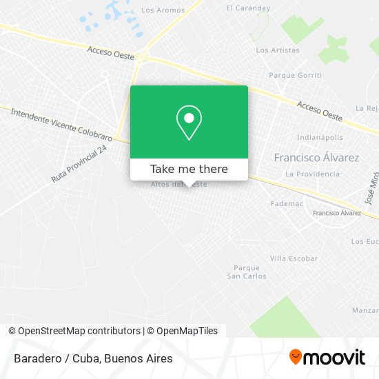 Baradero / Cuba map