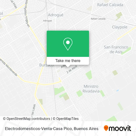 Mapa de Electrodomesticos-Venta-Casa Pico