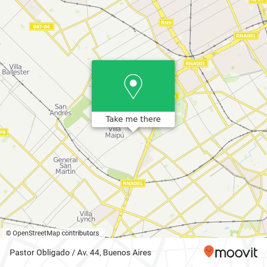 Mapa de Pastor Obligado / Av. 44