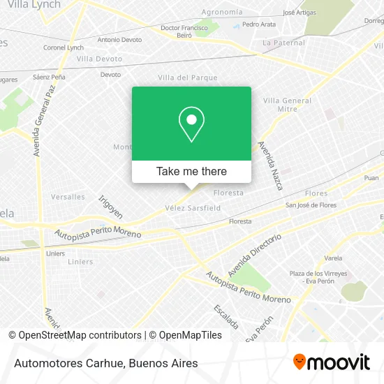 Mapa de Automotores Carhue