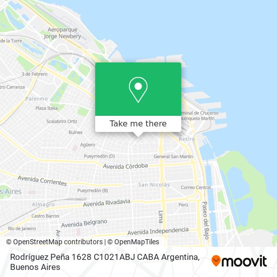 Mapa de Rodríguez Peña 1628  C1021ABJ CABA  Argentina