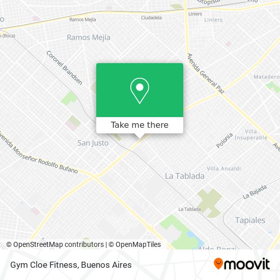 Mapa de Gym Cloe Fitness