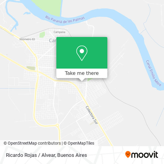 Mapa de Ricardo Rojas / Alvear