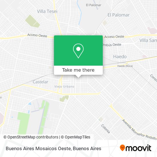 Buenos Aires Mosaicos Oeste map