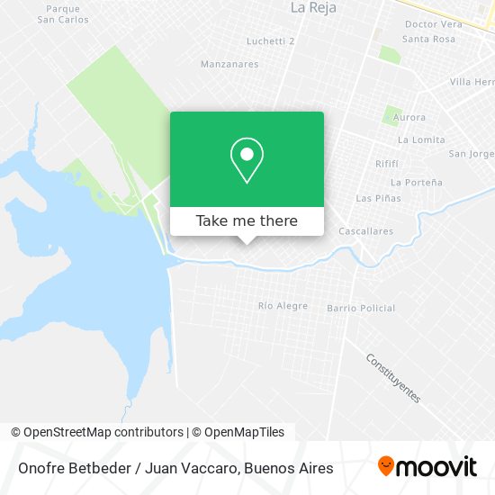 Onofre Betbeder / Juan Vaccaro map