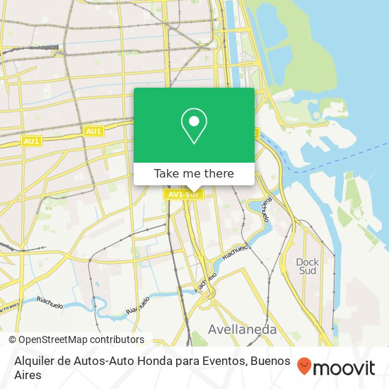 Mapa de Alquiler de Autos-Auto Honda para Eventos