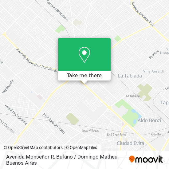 Avenida Monseñor R. Bufano / Domingo Matheu map