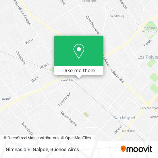 Gimnasio El Galpon map