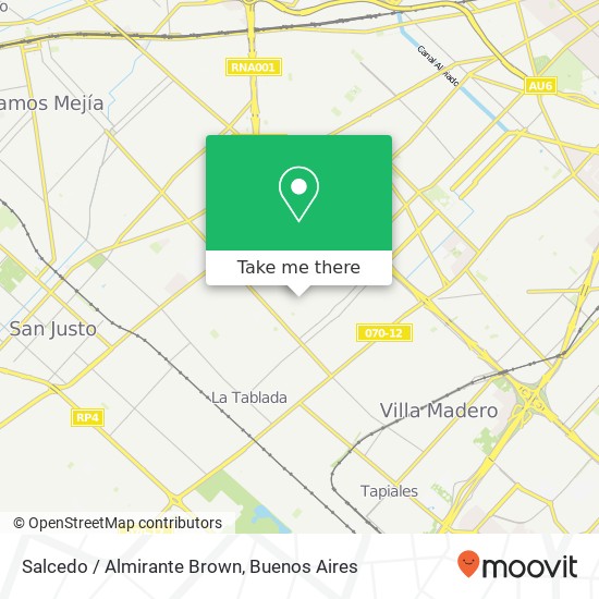 Salcedo / Almirante Brown map