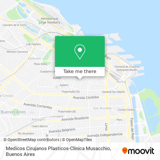 Mapa de Medicos Cirujanos Plasticos-Clinica Musacchio