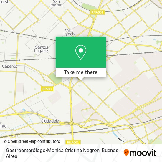 Gastroenterólogo-Monica Cristina Negron map