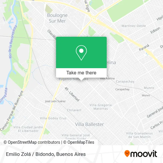 Emilio Zolá / Bidondo map