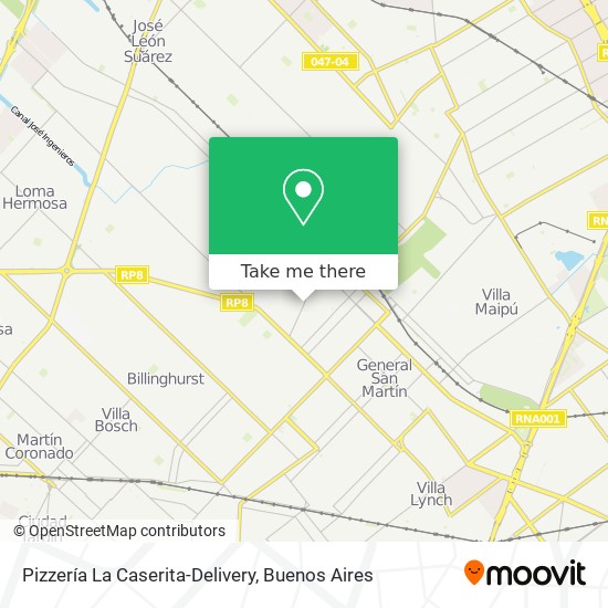 Pizzería La Caserita-Delivery map