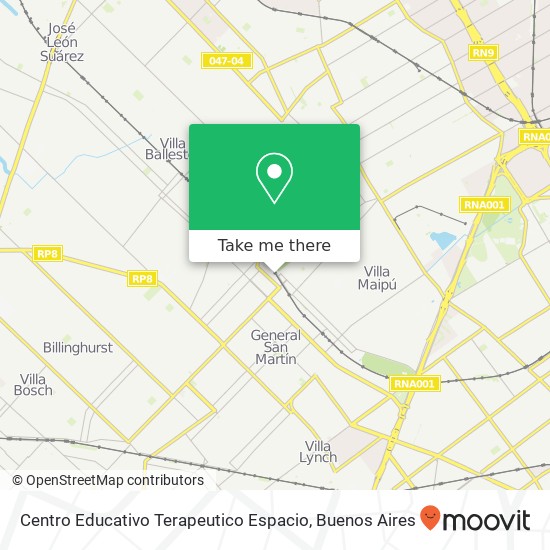 Mapa de Centro Educativo Terapeutico Espacio