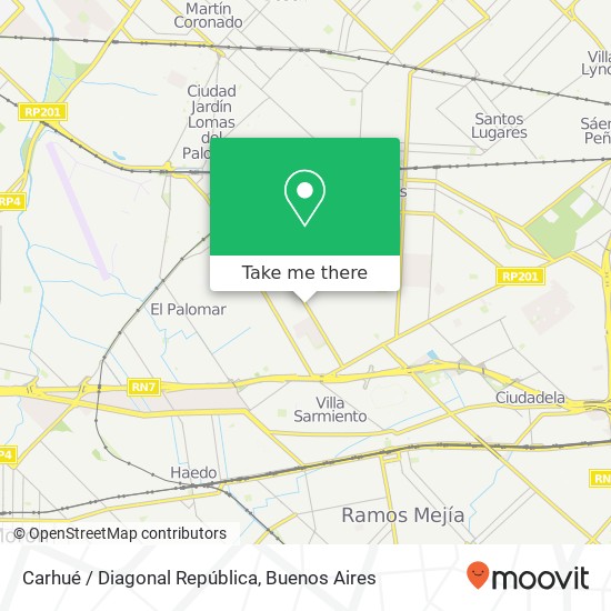 Carhué / Diagonal República map