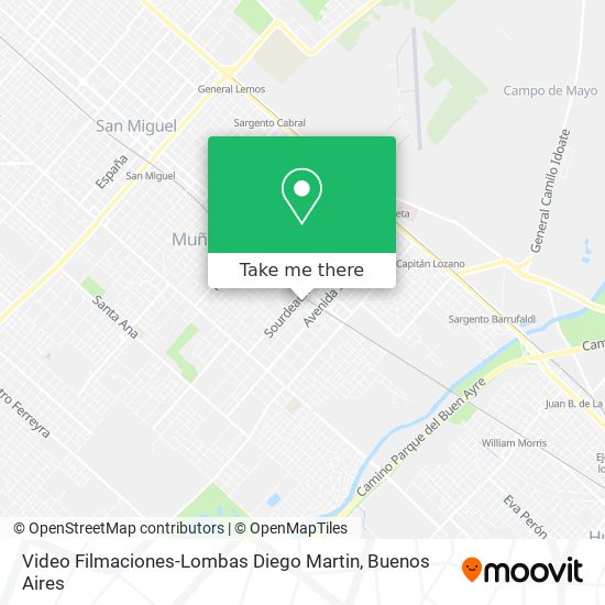 Video Filmaciones-Lombas Diego Martin map