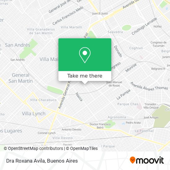 Dra Roxana Avila map