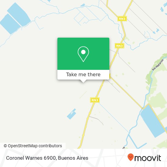 Coronel Warnes 6900 map