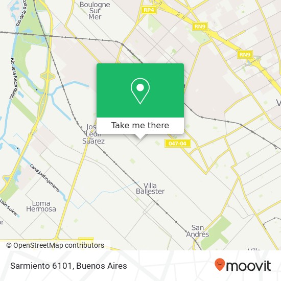 Sarmiento 6101 map