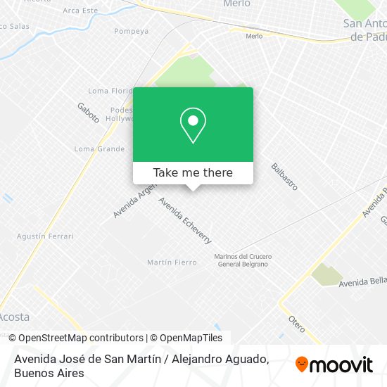 Avenida José de San Martín / Alejandro Aguado map