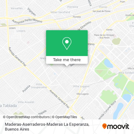 Mapa de Maderas-Aserraderos-Maderas La Esperanza