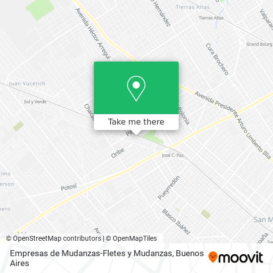 Empresas de Mudanzas-Fletes y Mudanzas map
