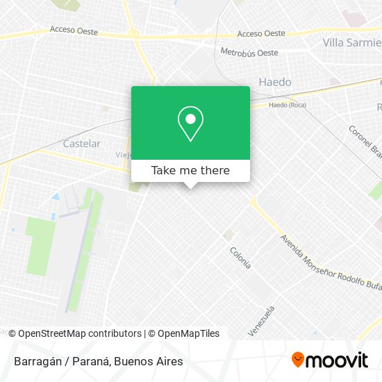 Barragán / Paraná map