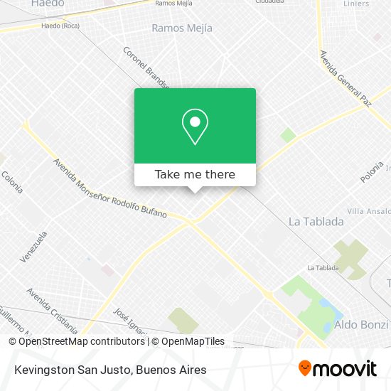 Kevingston San Justo map