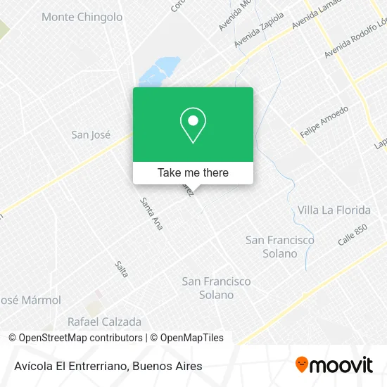 Mapa de Avícola El Entrerriano