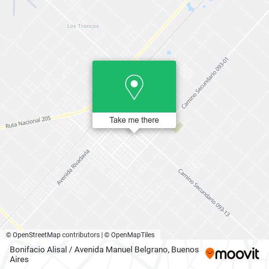 Bonifacio Alisal / Avenida Manuel Belgrano map