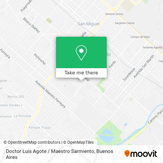 Doctor Luis Agote / Maestro Sarmiento map