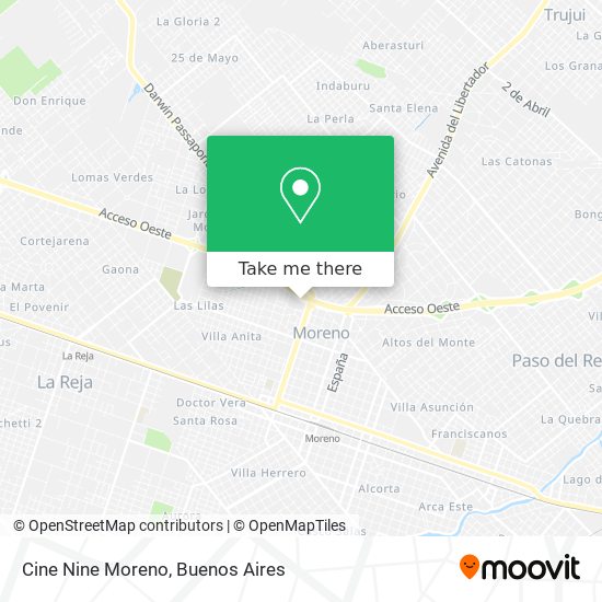 Cine Nine Moreno map