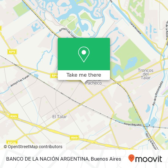 BANCO DE LA NACIÓN ARGENTINA map