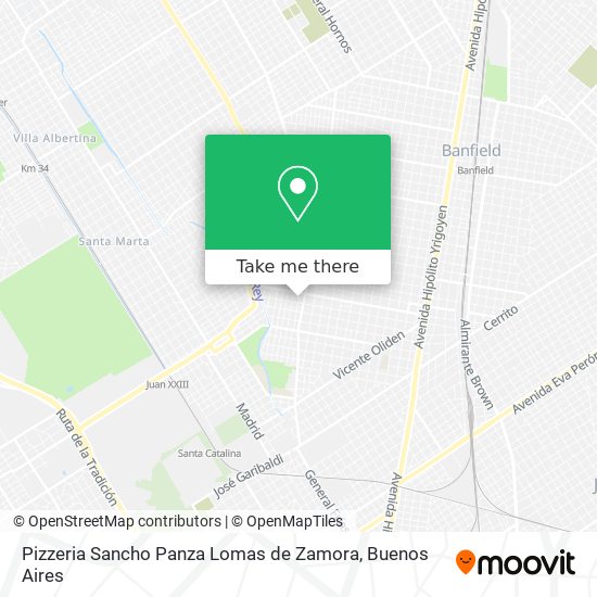 Pizzeria Sancho Panza Lomas de Zamora map