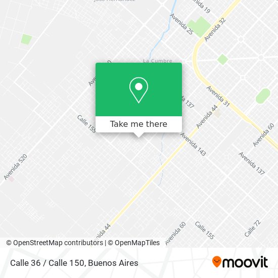 Calle 36 / Calle 150 map