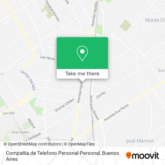 Compañía de Telefono Personal-Personal map