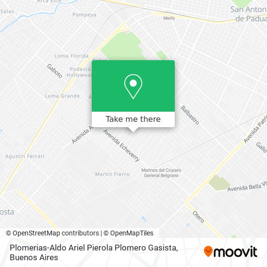 Plomerias-Aldo Ariel Pierola Plomero Gasista map