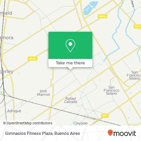 Gimnasios Fitness Plaza map