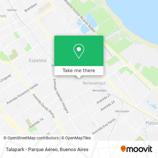 Mapa de Talapark - Parque Aéreo