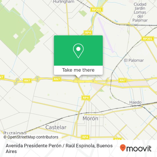 Avenida Presidente Perón / Raúl Espínola map
