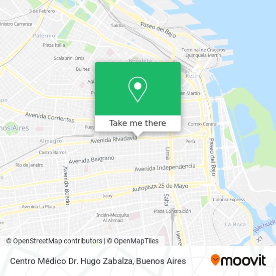 Mapa de Centro Médico Dr. Hugo Zabalza