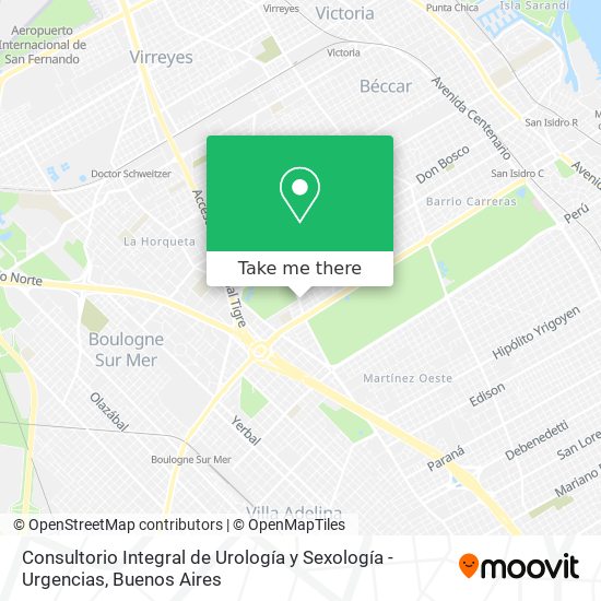 Consultorio Integral de Urología y Sexología - Urgencias map