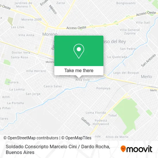 Mapa de Soldado Conscripto Marcelo Cini / Dardo Rocha