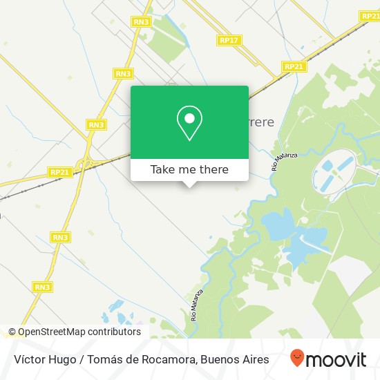 Víctor Hugo / Tomás de Rocamora map